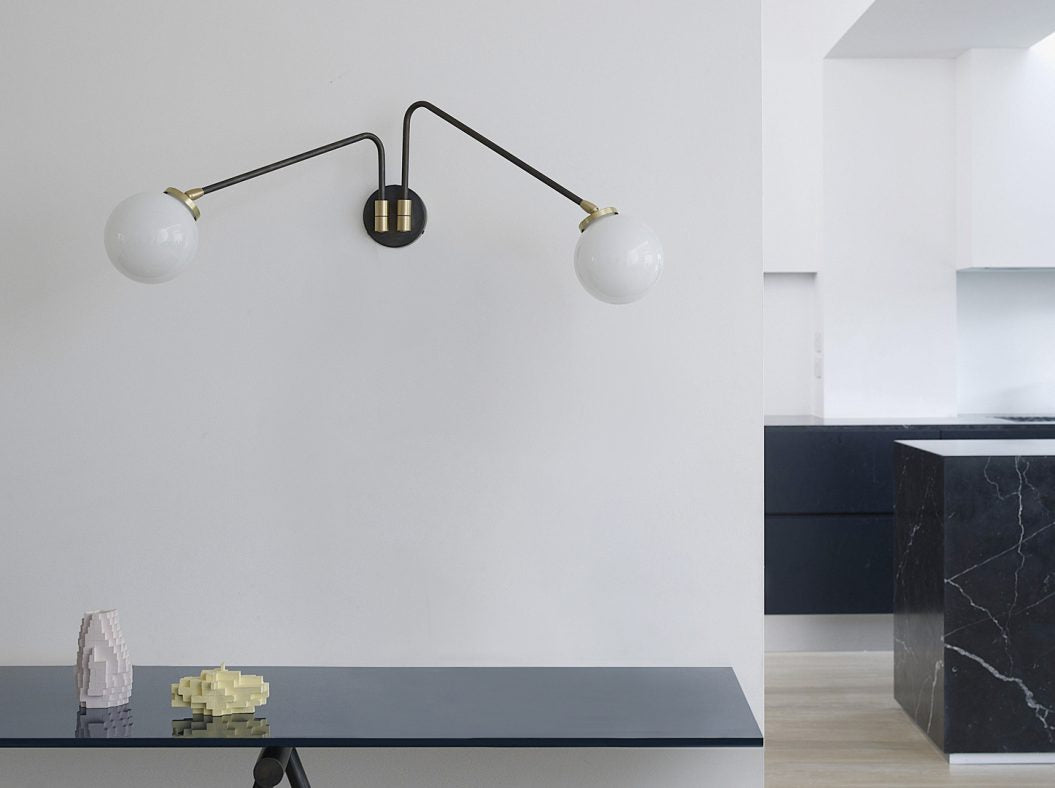 CTO Lighting Array Wall Twin Light bronze details