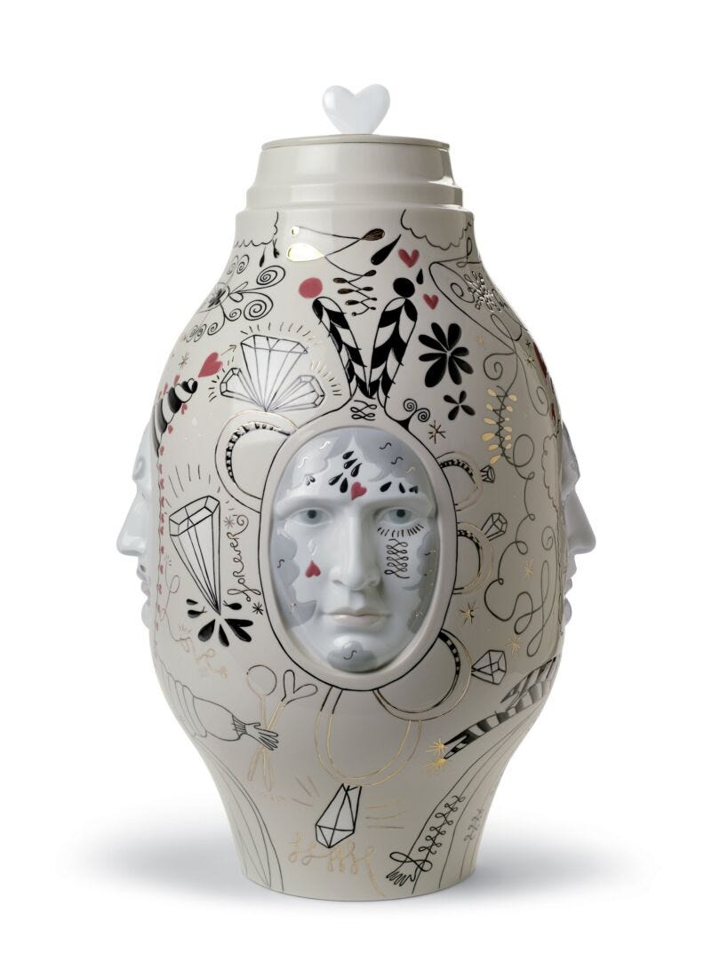 Lladro Medium Conversation Vase Limited Edition