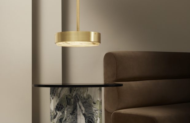 CTO Lighting Anvers Medium Pendant Light satin brass