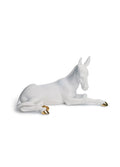 Lladro Donkey Nativity Figurine Golden Lustre