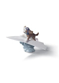 Lladro Lets Fly Away Dog Figurine