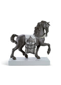 Lladro A Regal Steed Horse Sculpture Silver Lustre