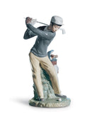 Lladro Golfer Man Figurine