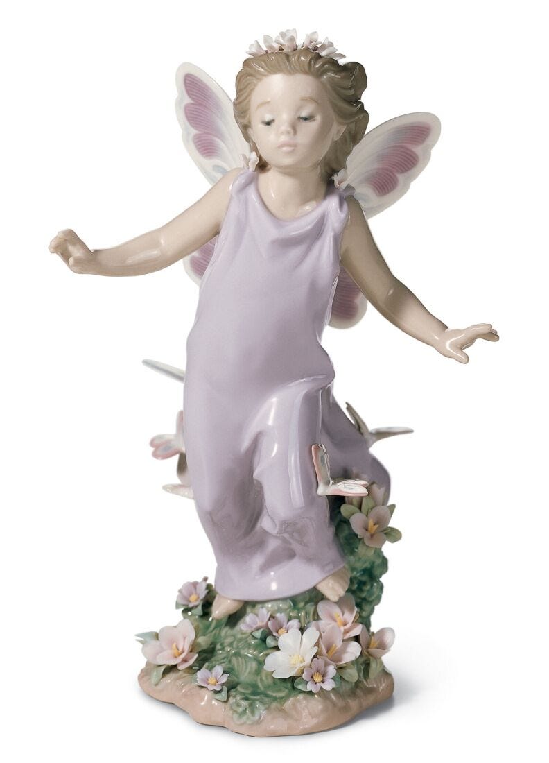 Lladro Butterfly Wings Fairy Figurine
