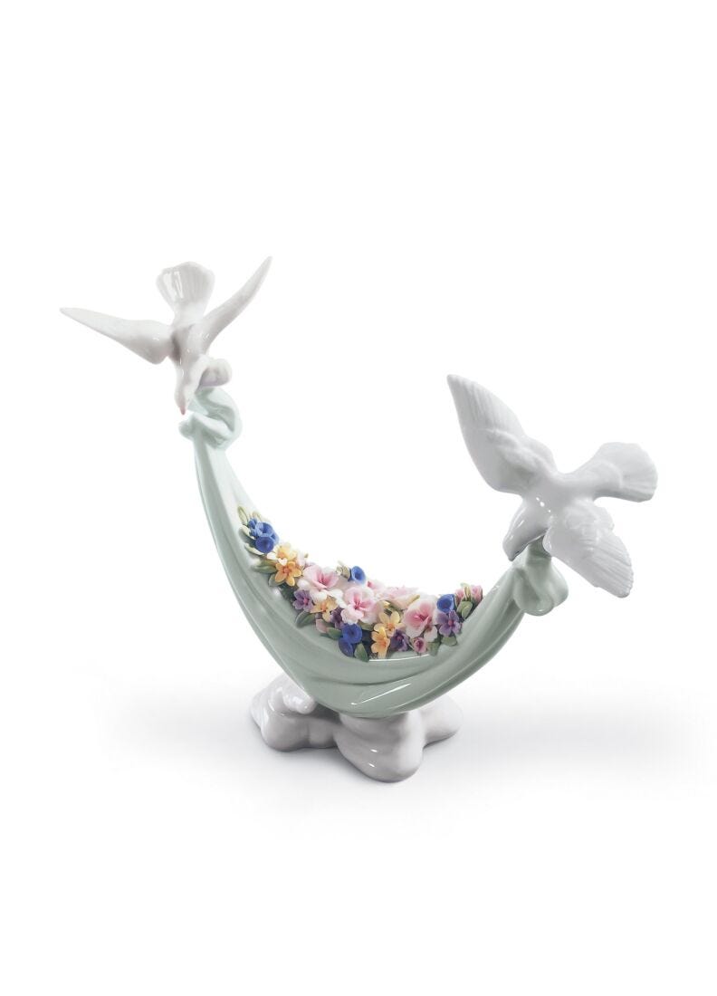 Lladro Petals of Peace Doves Figurine