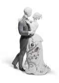 Lladro Lovers Waltz Couple Silver Lustre