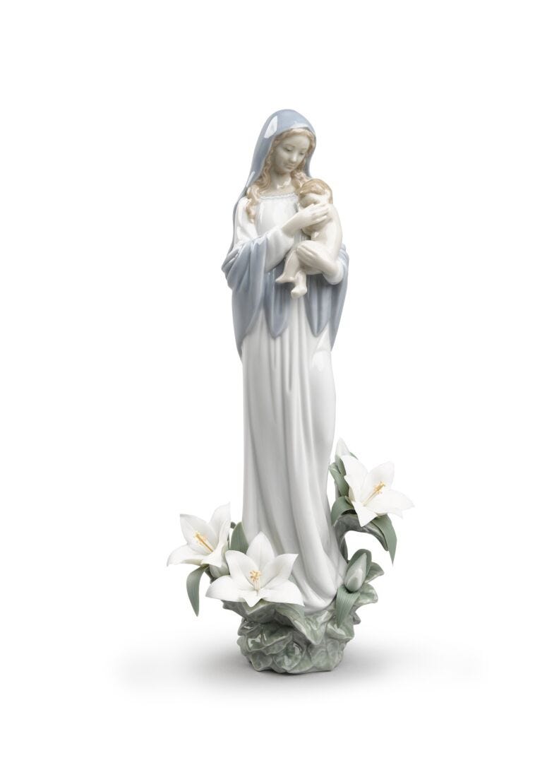 Lladro Madonna of The Flowers Figurine