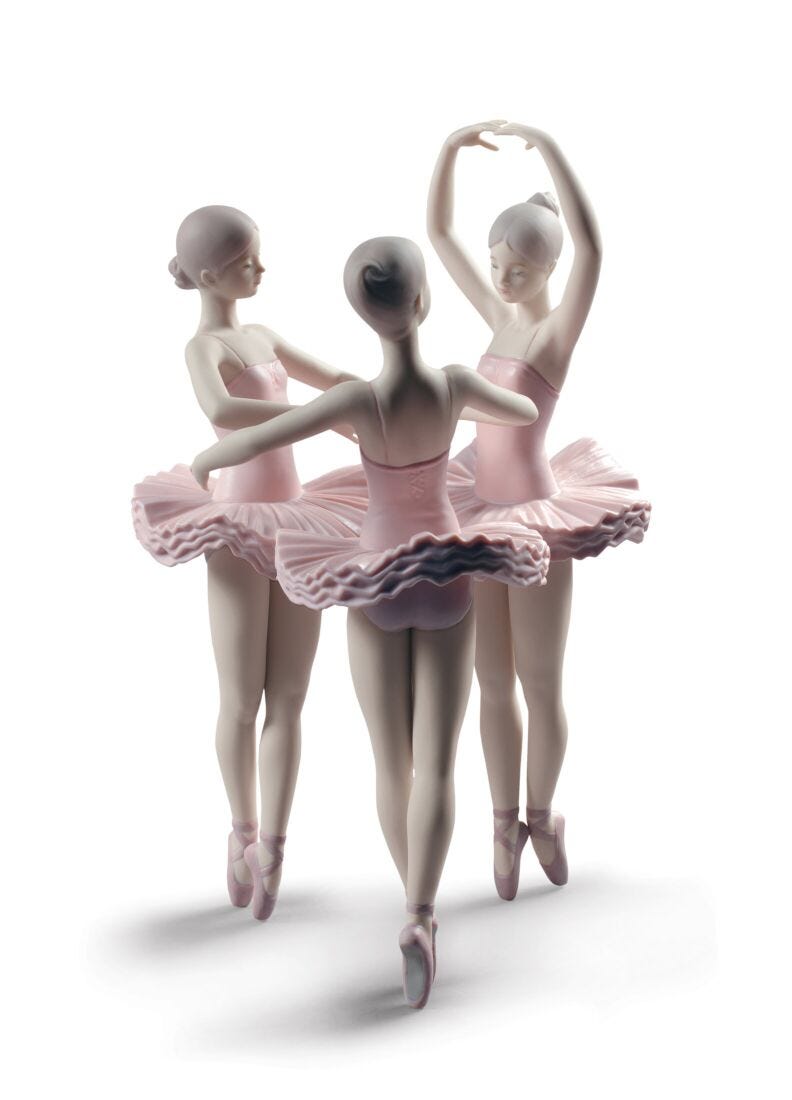 Lladro Our Ballet Pose Dancers Figurine