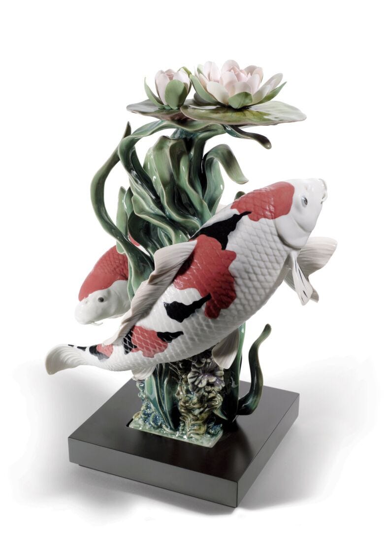 Lladro Koi Fish Sculpture Limited Edition