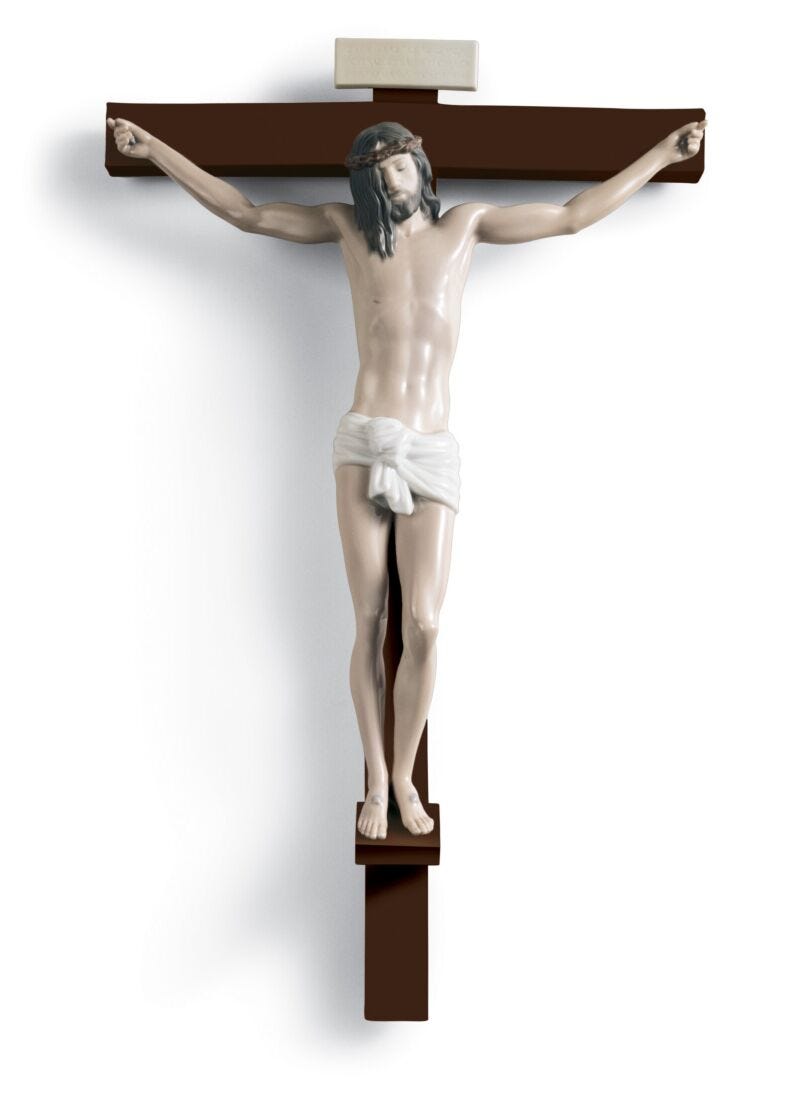 Lladro Our Saviour Crucifix Figurine Wall Art