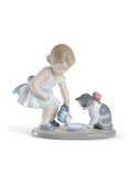 Lladro Kittys Breakfast Time Figurine
