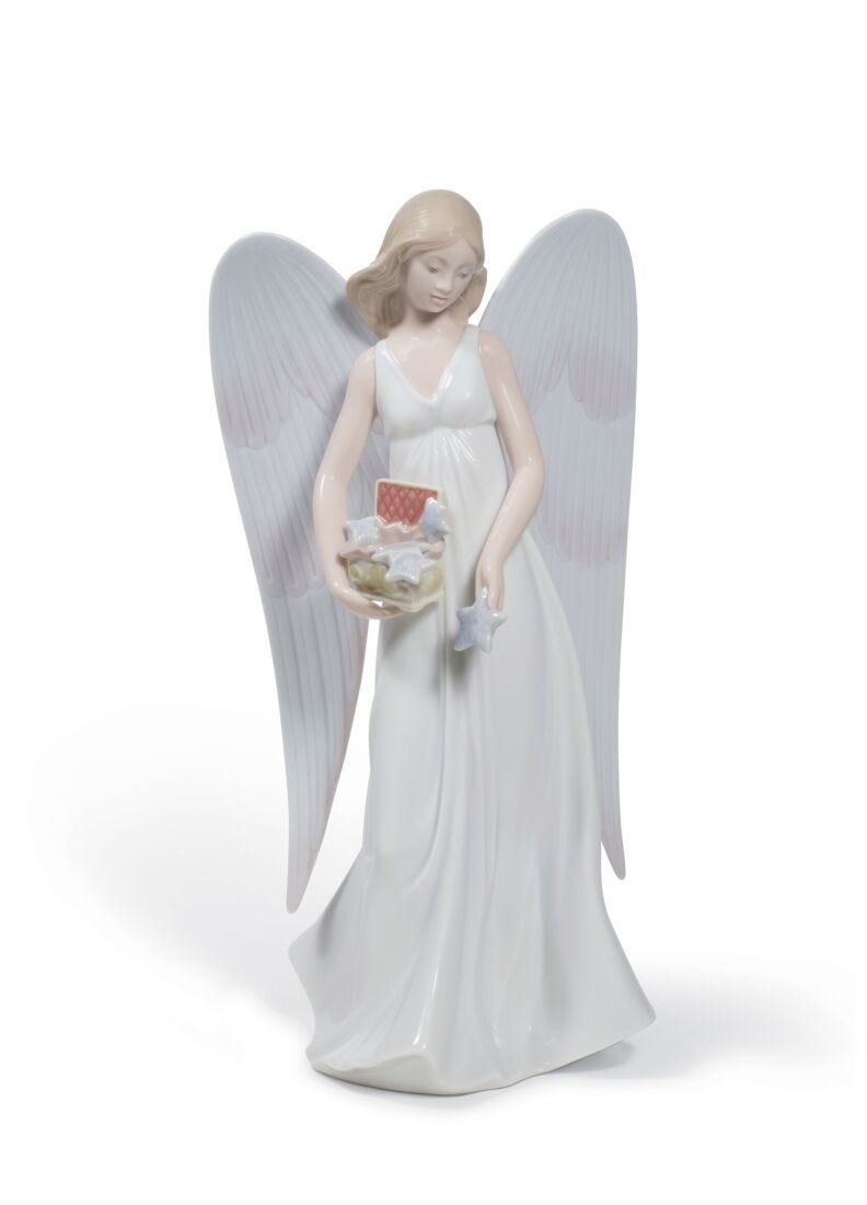 Lladro Angelic Stars Tree Topper Christmas Ornament