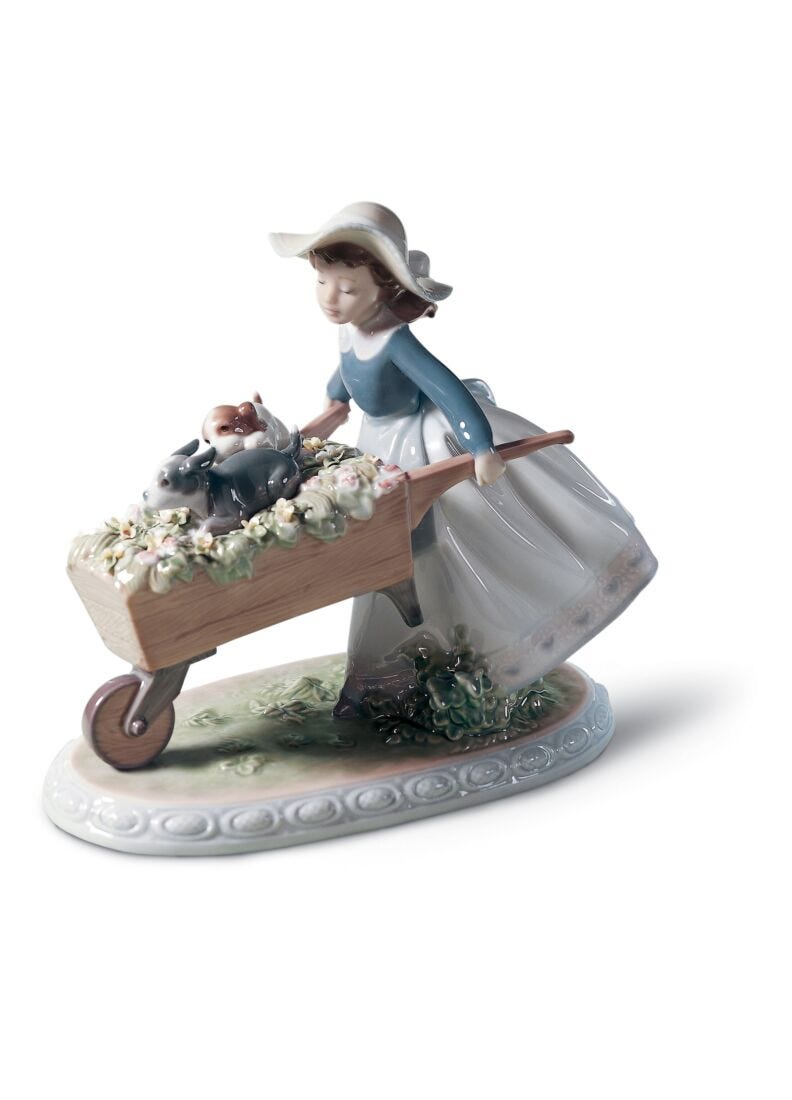 Lladro A Barrow of Fun Girl Figurine