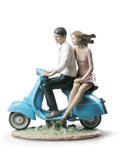 Lladro Riding with You Couple Figurine