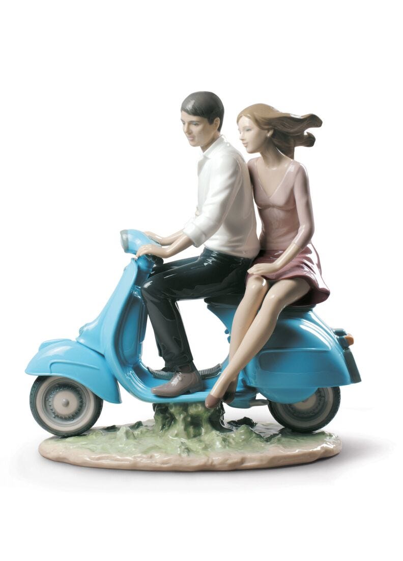 Lladro Riding with You Couple Figurine