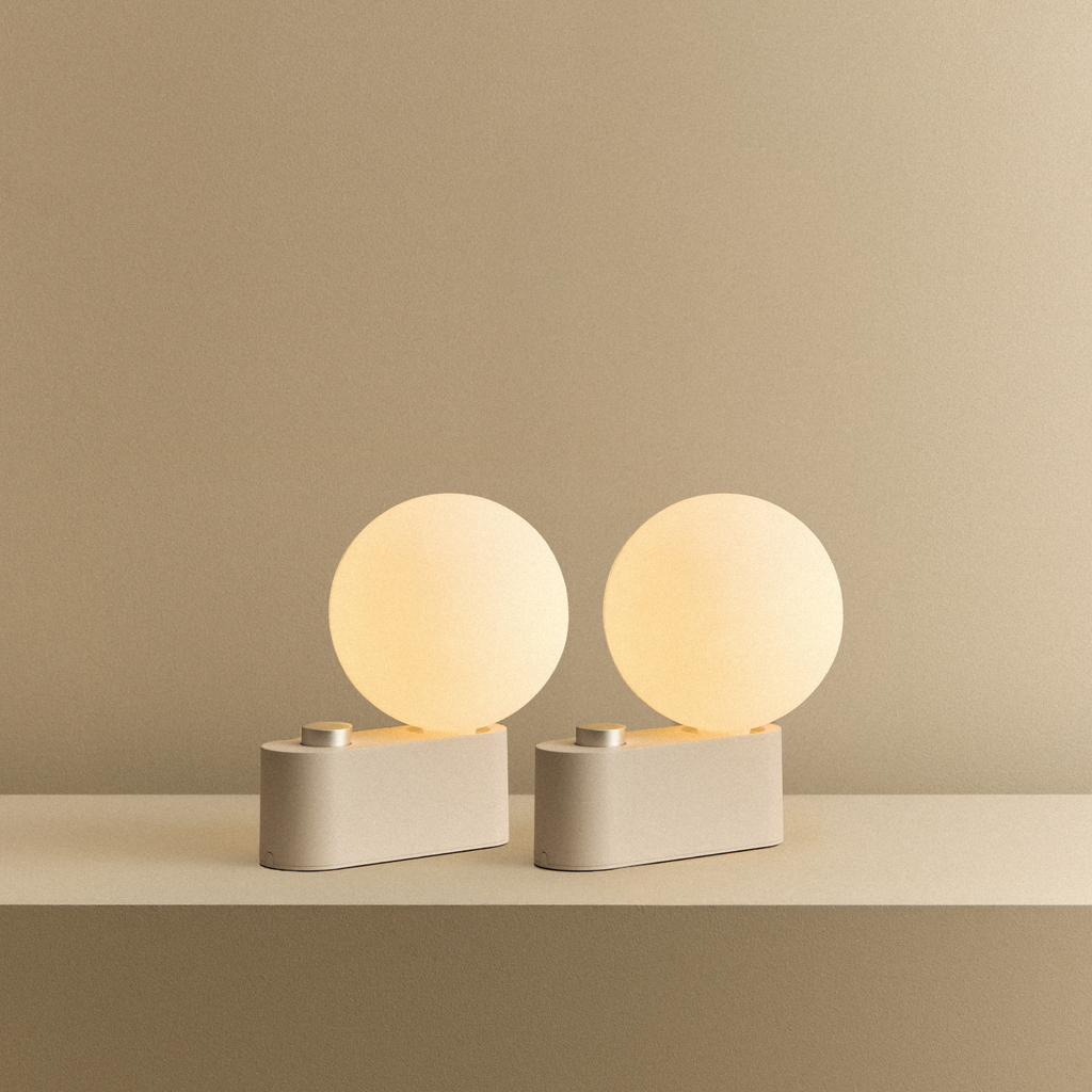 Tala Alumina Multi-Use Lamp in Blossom - Set of 2 shown illuminated