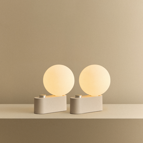 Tala Alumina Multi-Use Lamp in Blossom - Set of 2 shown illuminated