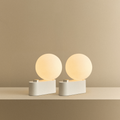 Alumina Multi-Use Lamp in Chalk - Set of 2