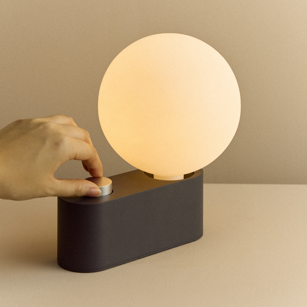 Tala Alumina Multi-Use Lamp in Charcoal close-up detail of the finish