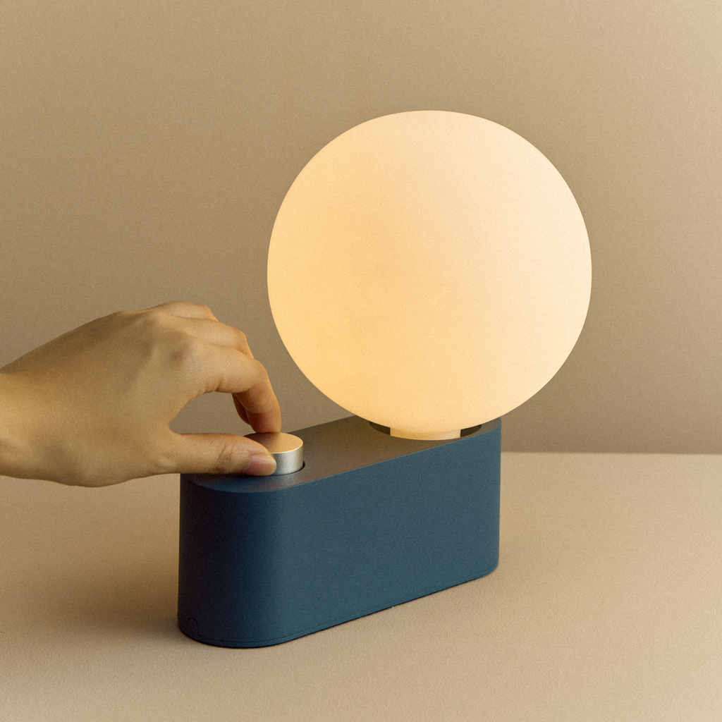 Tala Alumina Multi-Use Lamp in Sapphire close-up detail of the finish