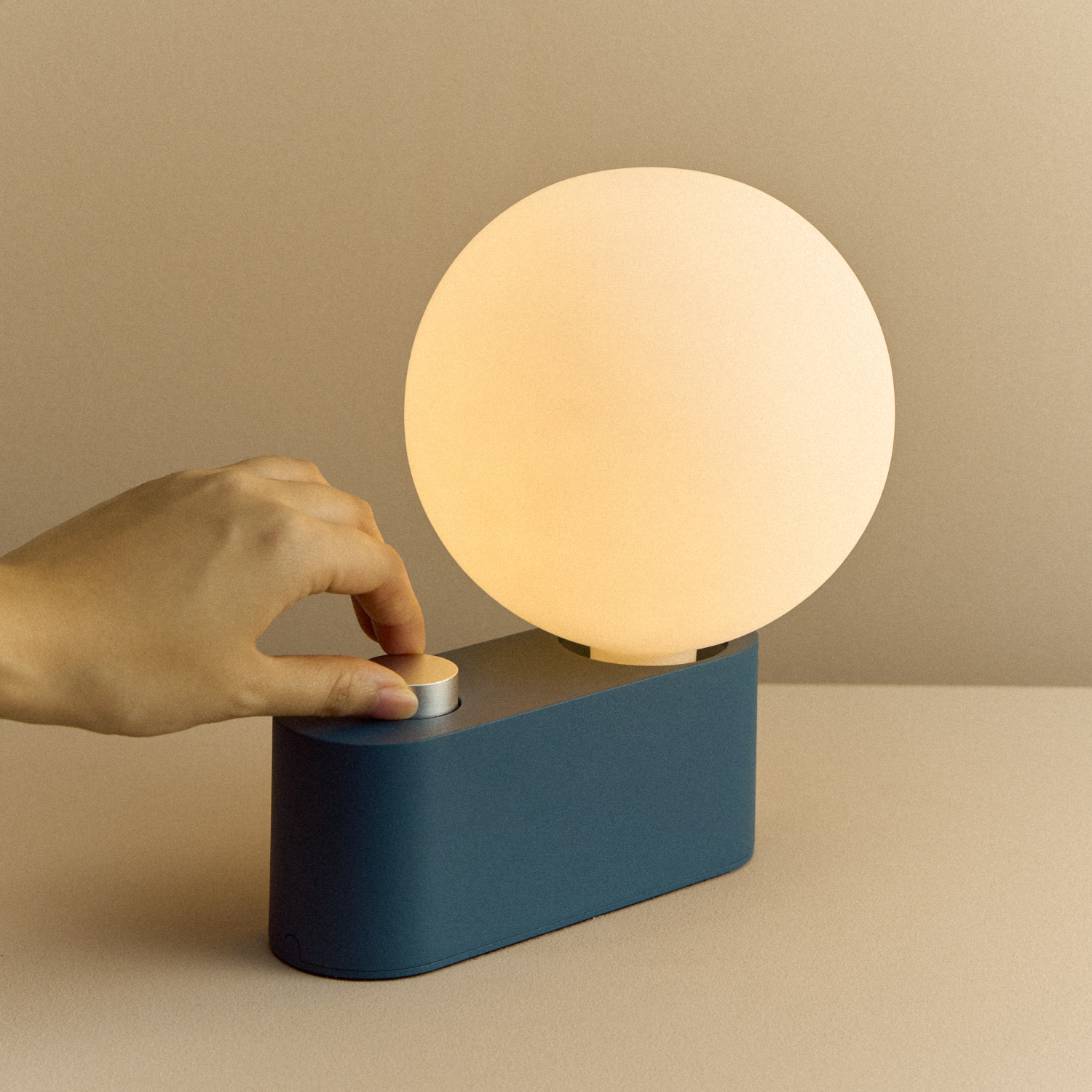 Tala Alumina Multi-Use Lamp in Sapphire close-up detail of the finish