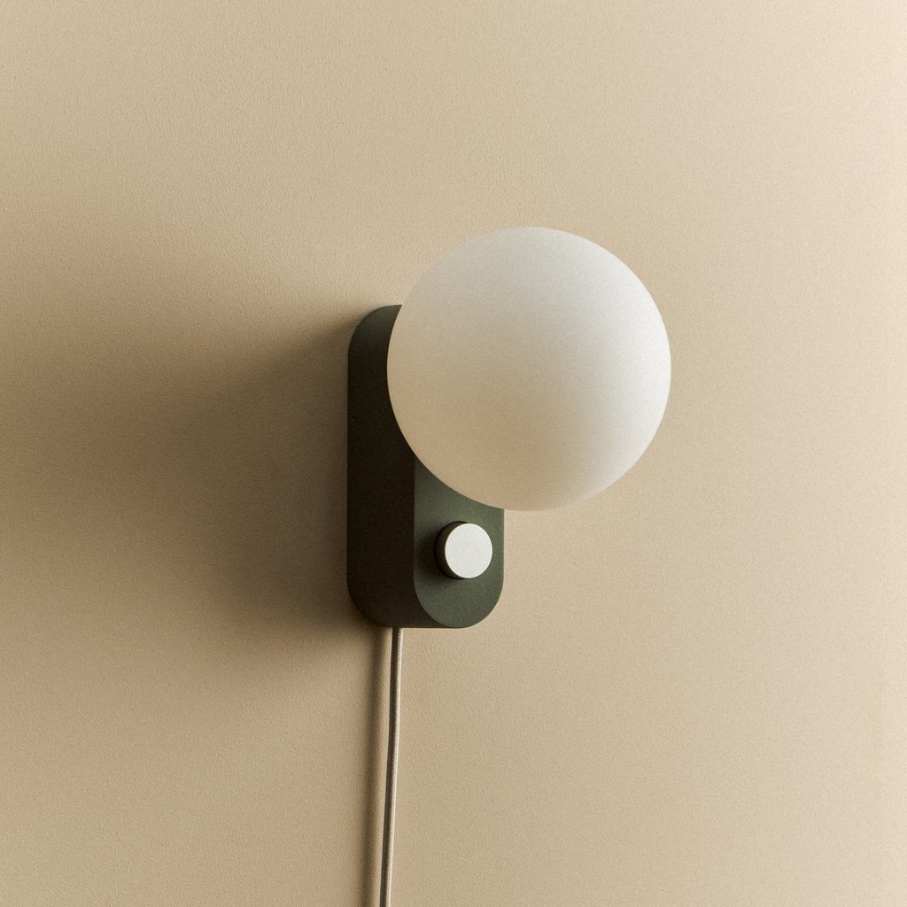 Tala Alumina Multi-Use Lamp in Sage shown unlit (view 2)