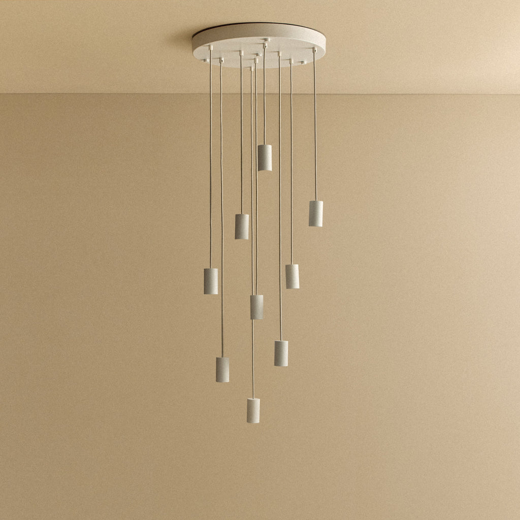 Tala Alumina Nine Pendant fixture shown without a bulb