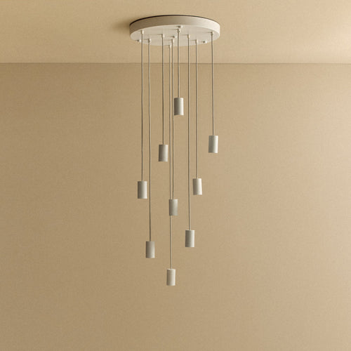 Tala Alumina Nine Pendant fixture shown without a bulb