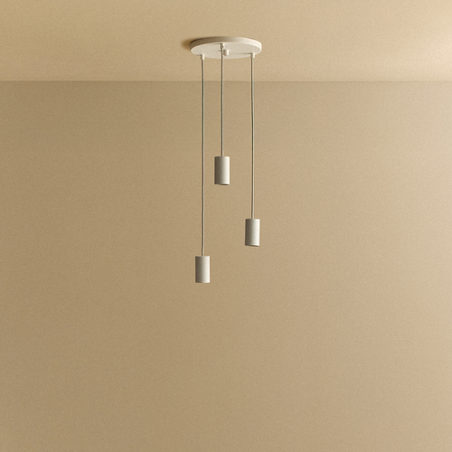 Tala Alumina Triple Pendant fixture shown without a bulb