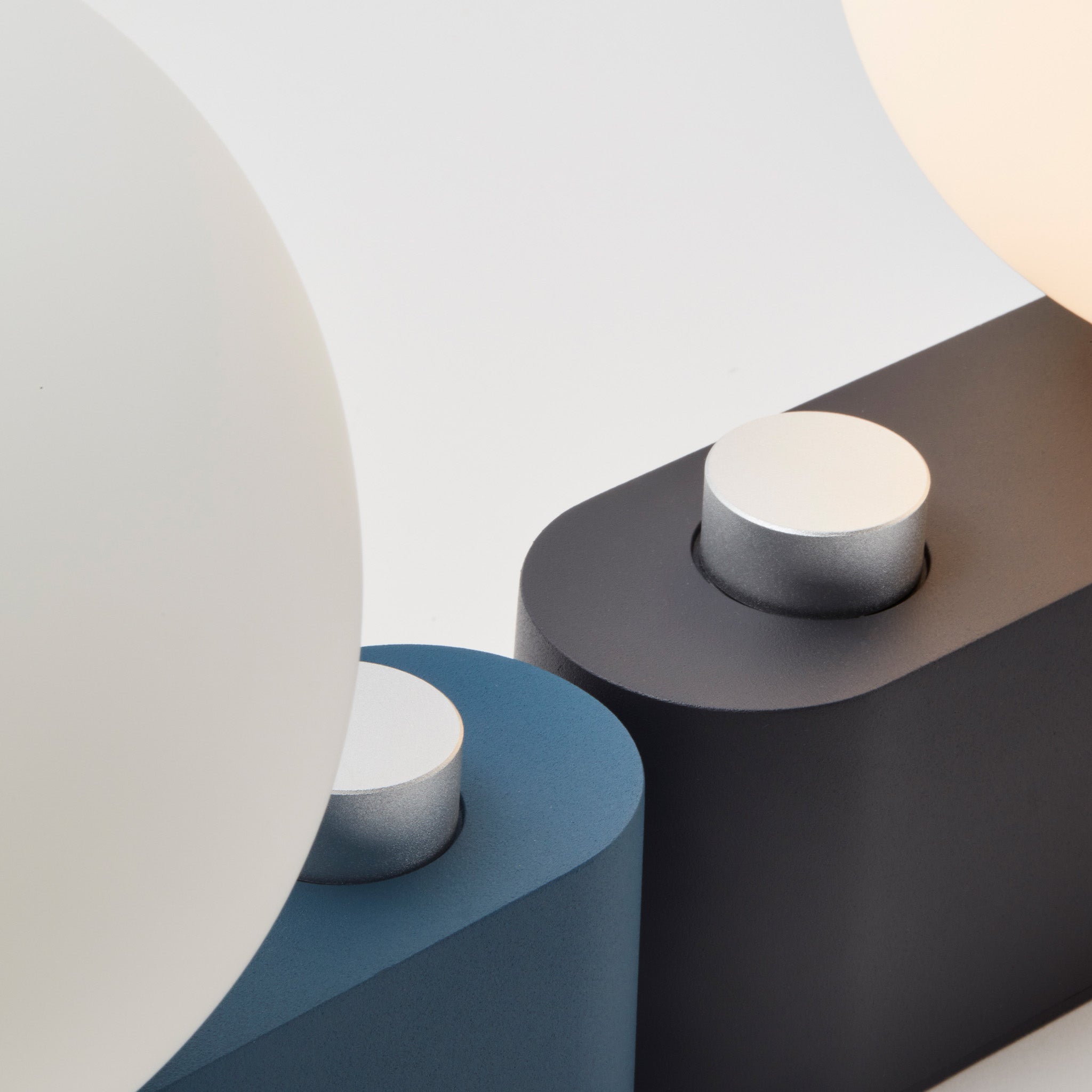 Tala Alumina Multi-Use Lamp in Charcoal close-up detail of the finish (view 3)