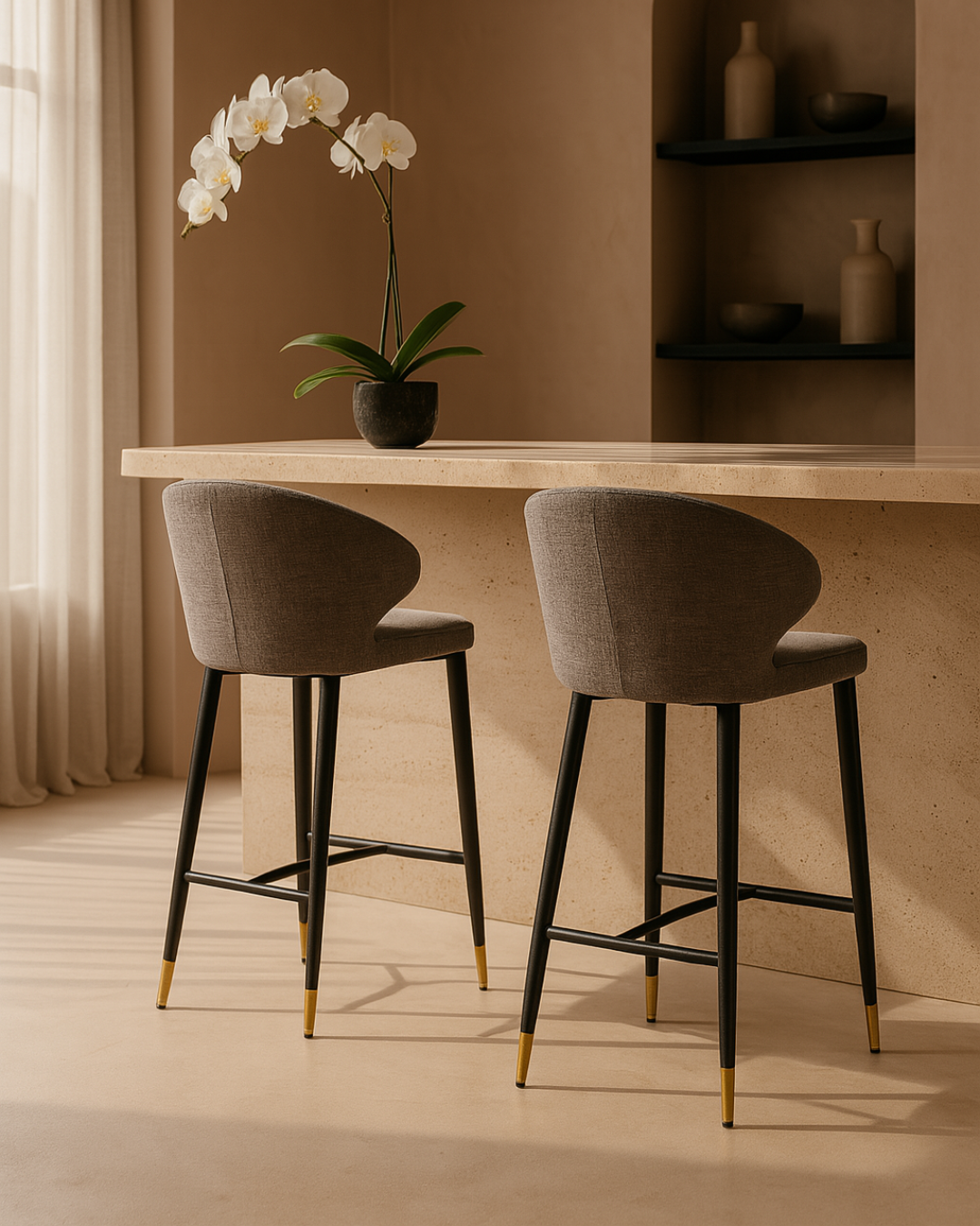 Tommy Franks Bellroy bar stool in charcoal