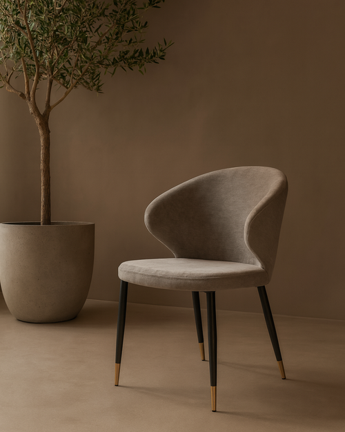 Tommy Franks Bellroy dining chair in Giselle charcoal