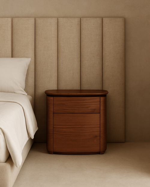 Tommy Franks Blade bedside table in dark walnut