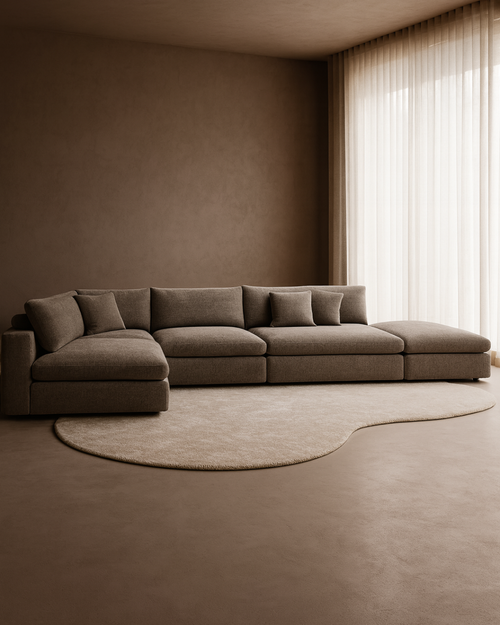 Tommy Franks Blanco five piece modular sofa in charcoal