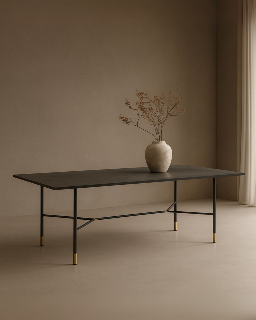 Tommy Franks Bofo 220 black oak dining table, alternate view