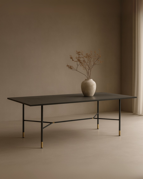 Tommy Franks Bofo 180 black oak dining table, alternate view