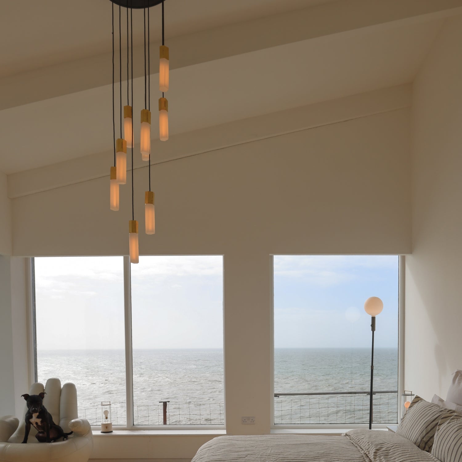 Tala Basalt Nine Pendant in Brass (view 3)
