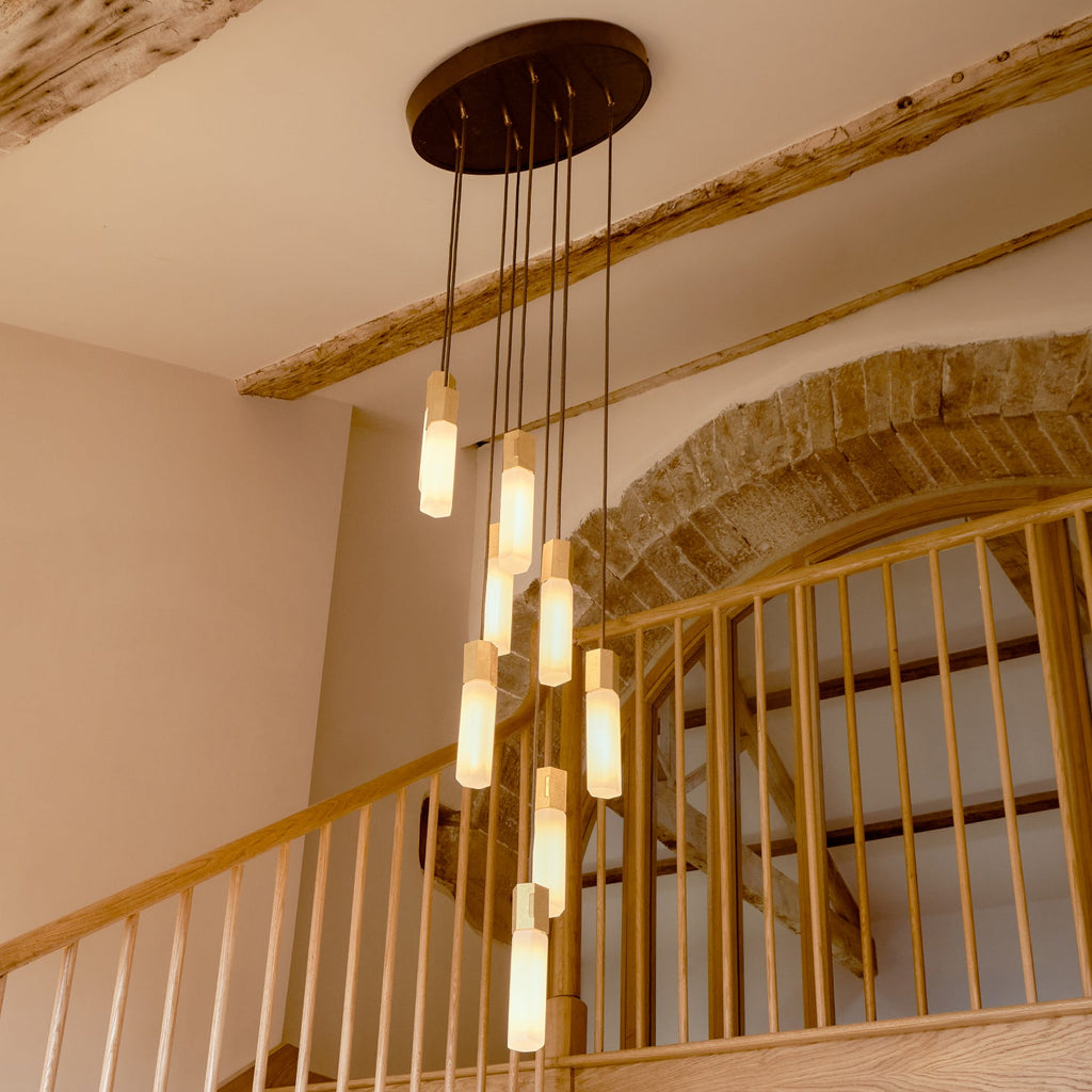 Tala Basalt Nine Pendant in Brass (view 2)