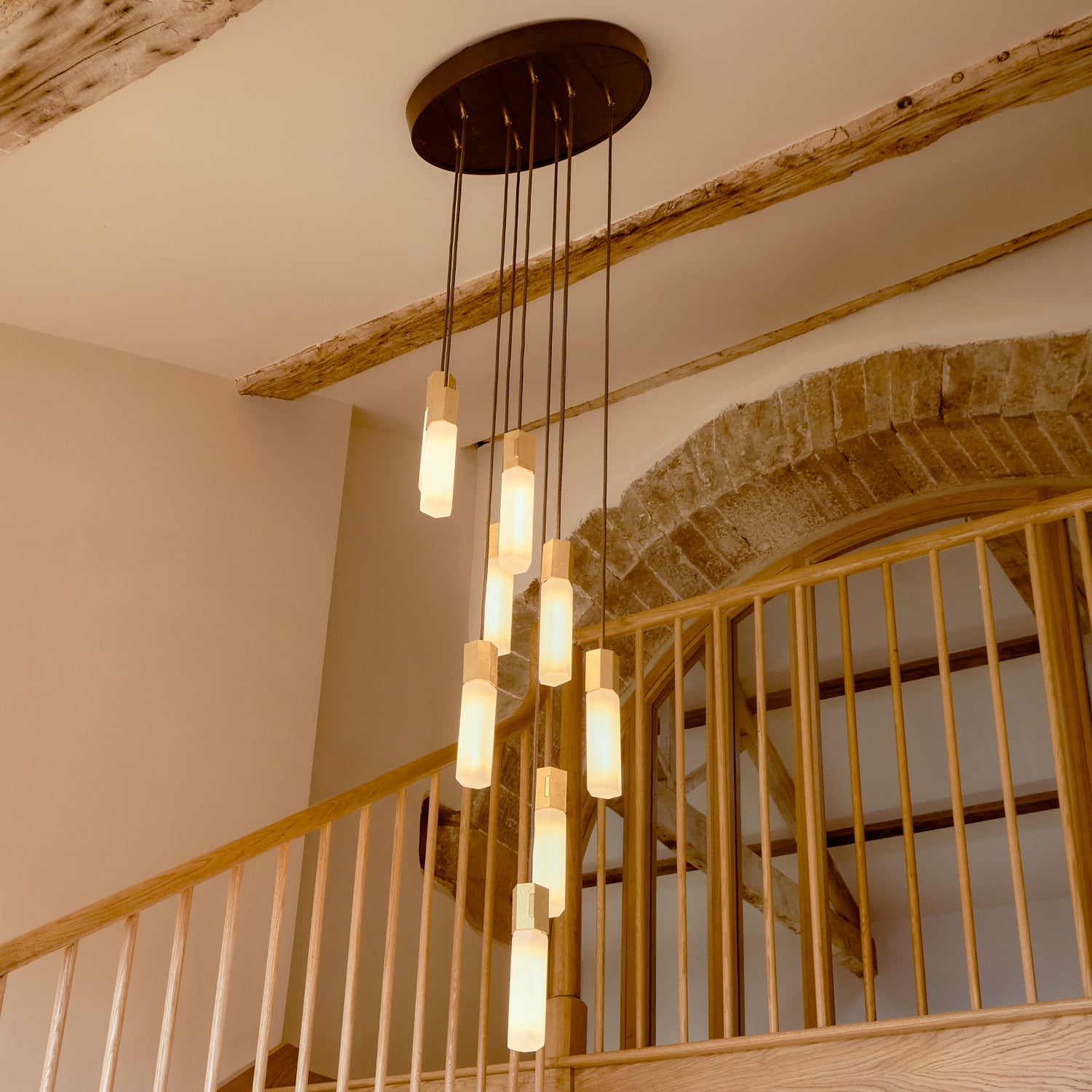 Tala Basalt Nine Pendant in Brass (view 2)