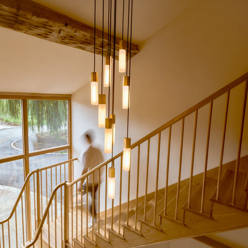 Tala Basalt Nine Pendant in Brass