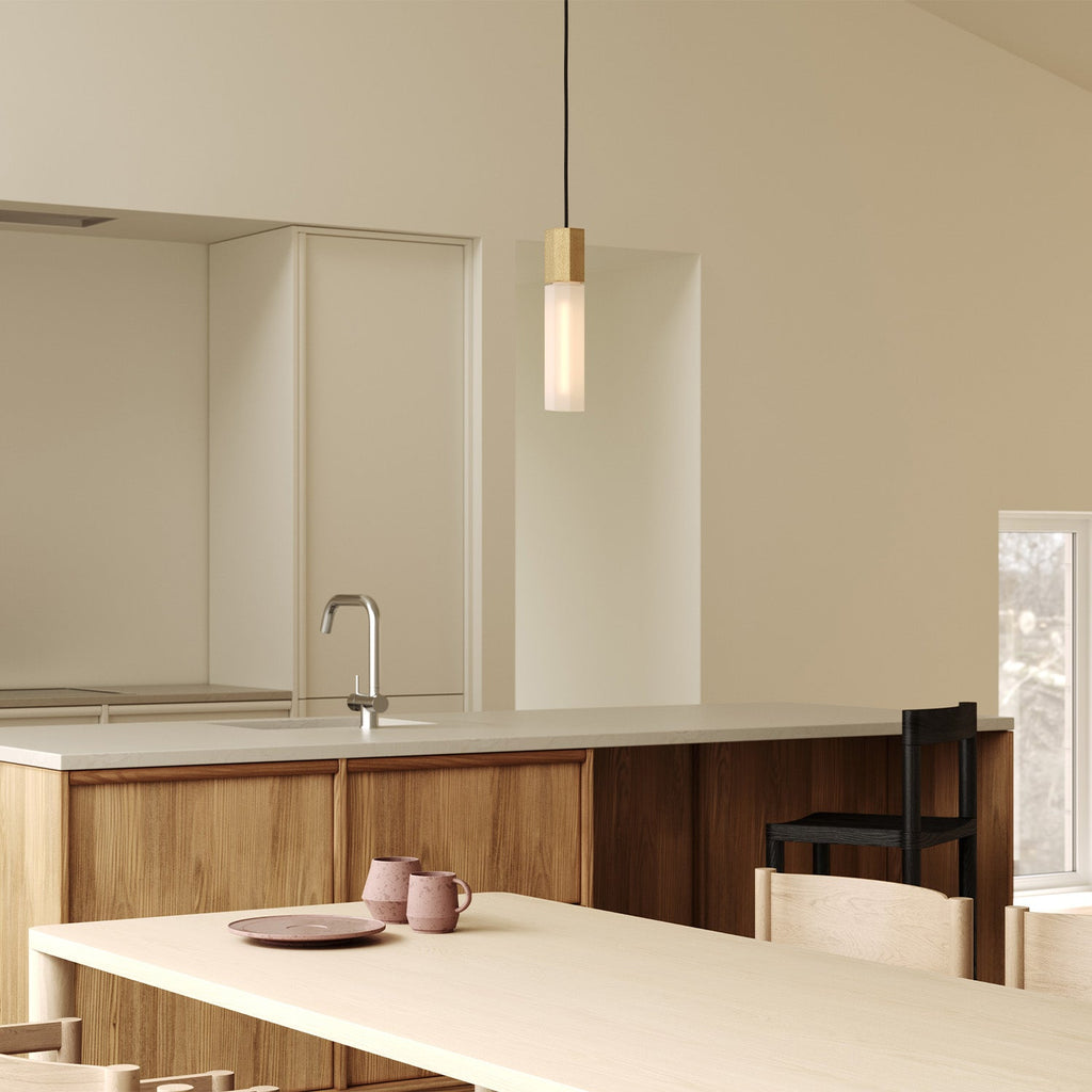 Tala Basalt Single Pendant in Brass (view 2)