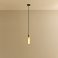 Basalt Single Pendant in Brass