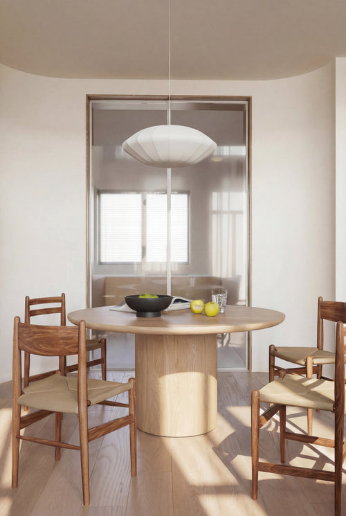Berwick Dining Table - Single Pedestal- Ash Oak