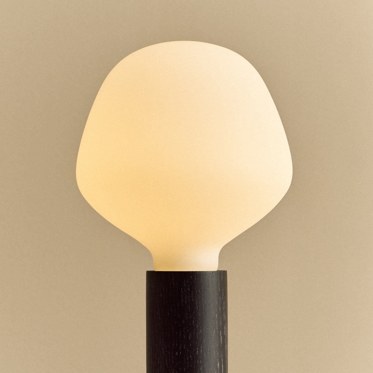 Tala Knuckle Table Lamp in Blackened Oak + Enno close-up detail of the finish (view 2)