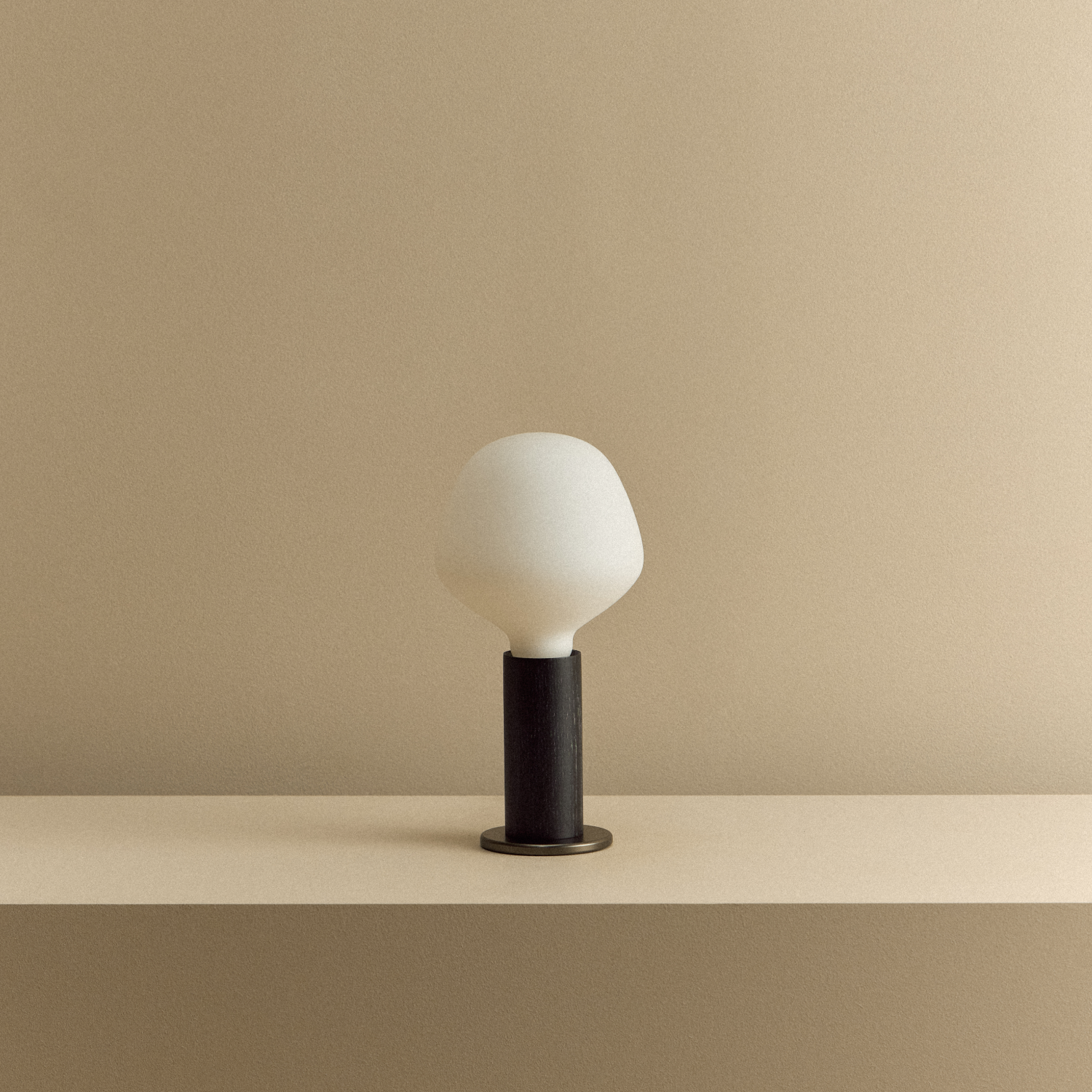 Tala Knuckle Table Lamp in Blackened Oak + Enno shown unlit