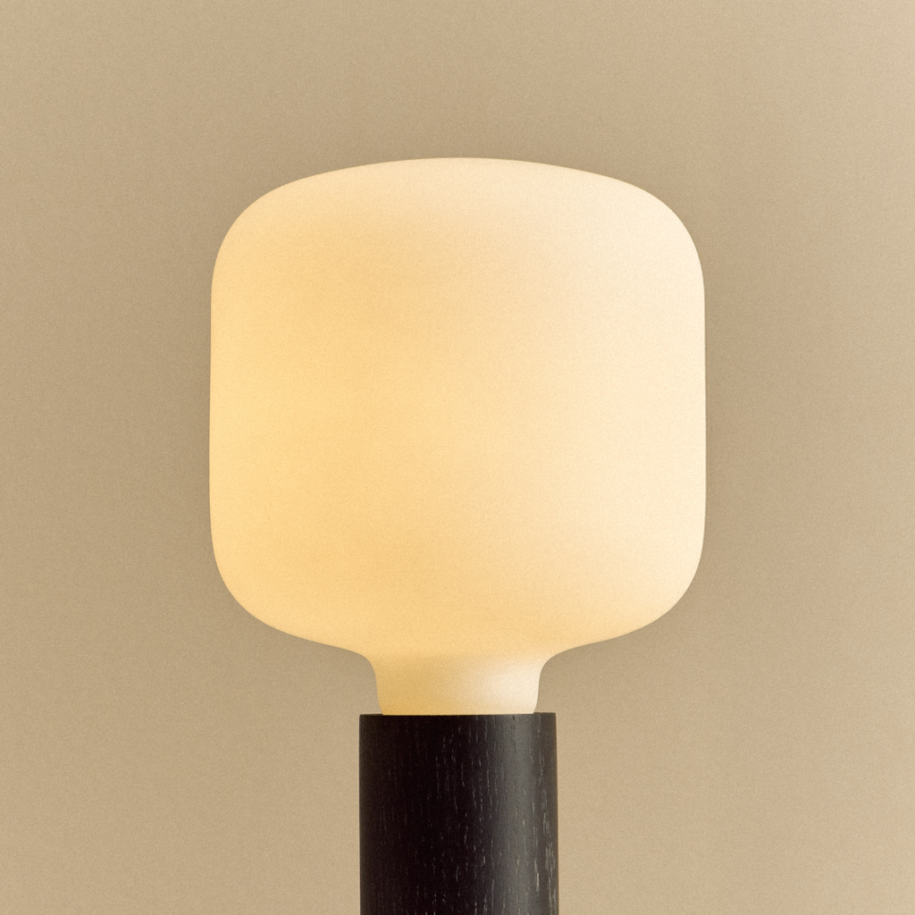 Tala Knuckle Table Lamp in Blackened Oak + Oblo close-up detail of the finish (view 2)