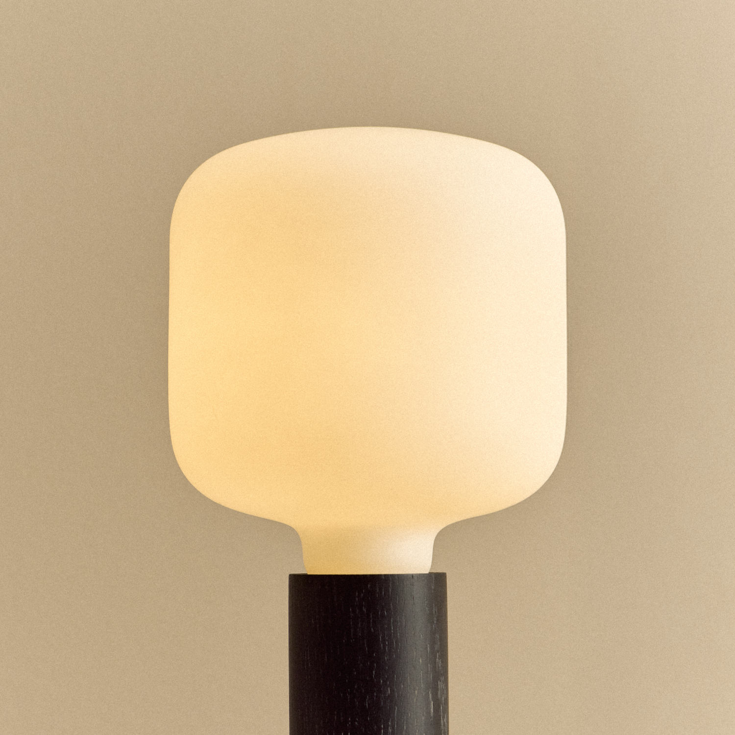 Tala Knuckle Table Lamp in Blackened Oak + Oblo close-up detail of the finish (view 2)