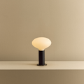 Knuckle Table Lamp in Blackened Oak + Oval D2W