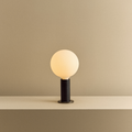 Knuckle Table Lamp in Blackened Oak + Sphere IV