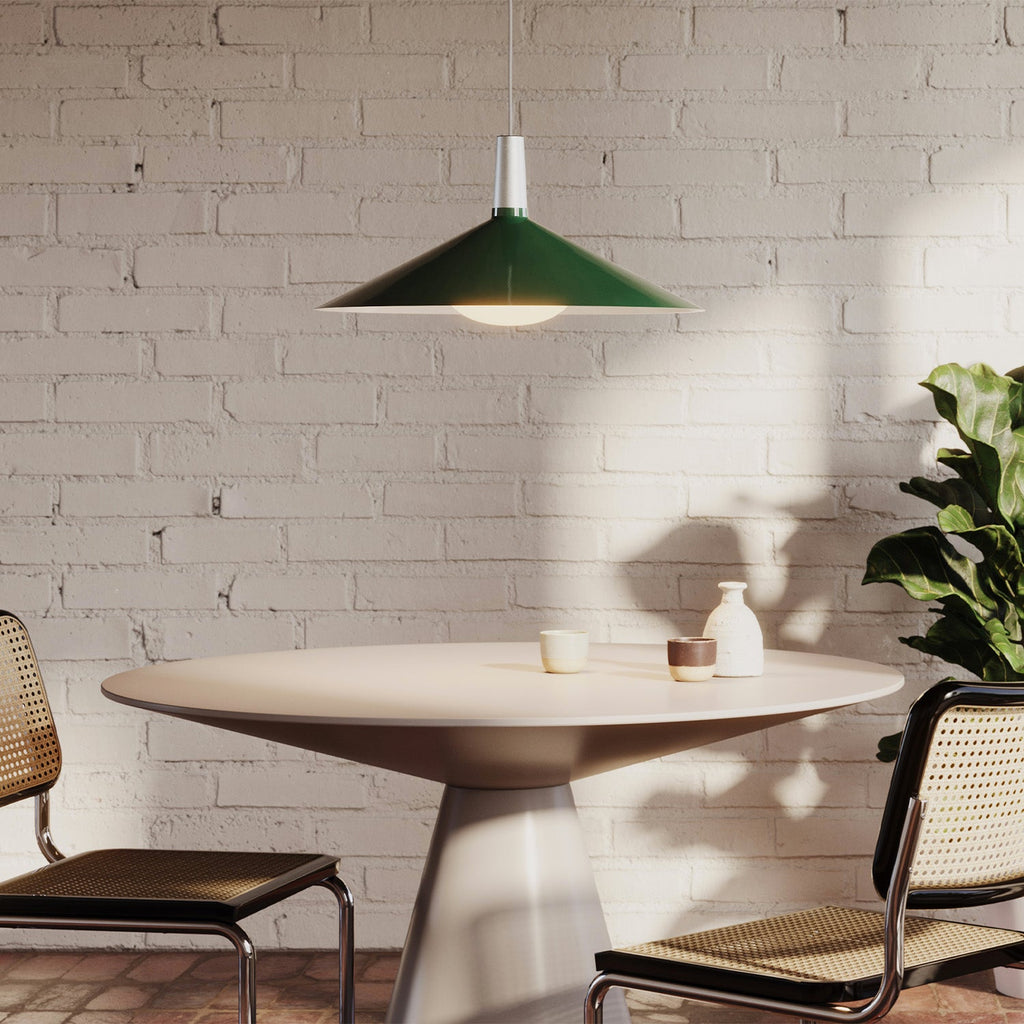 Tala Bower Pendant Light Large in Dark Green in a styled interior setting (view 2)